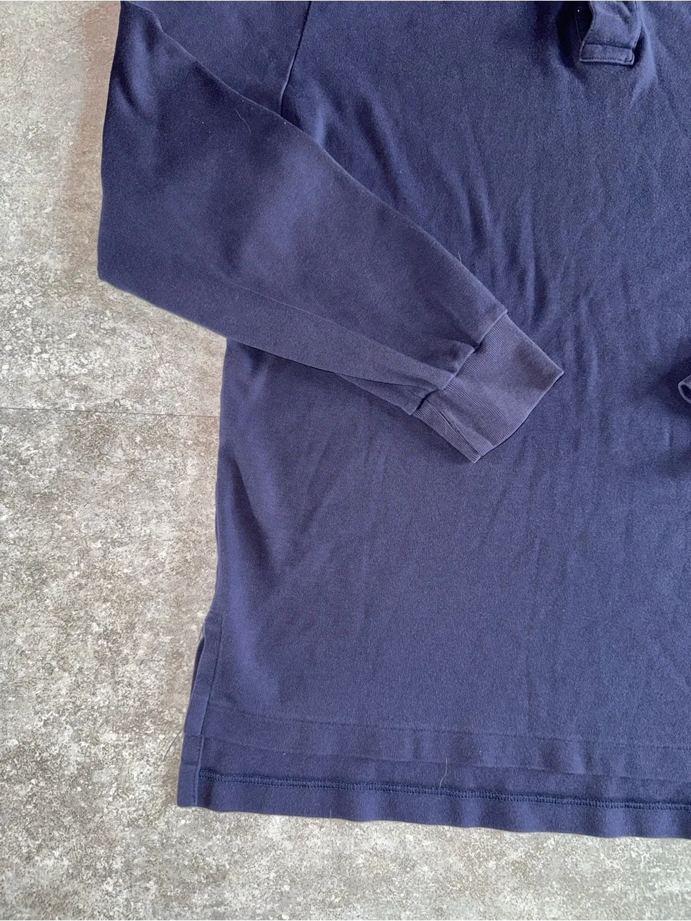 Polo Ralph Lauren Men’s L Solid Navy Long Sleeve Cotton Polo Embroidered Logo